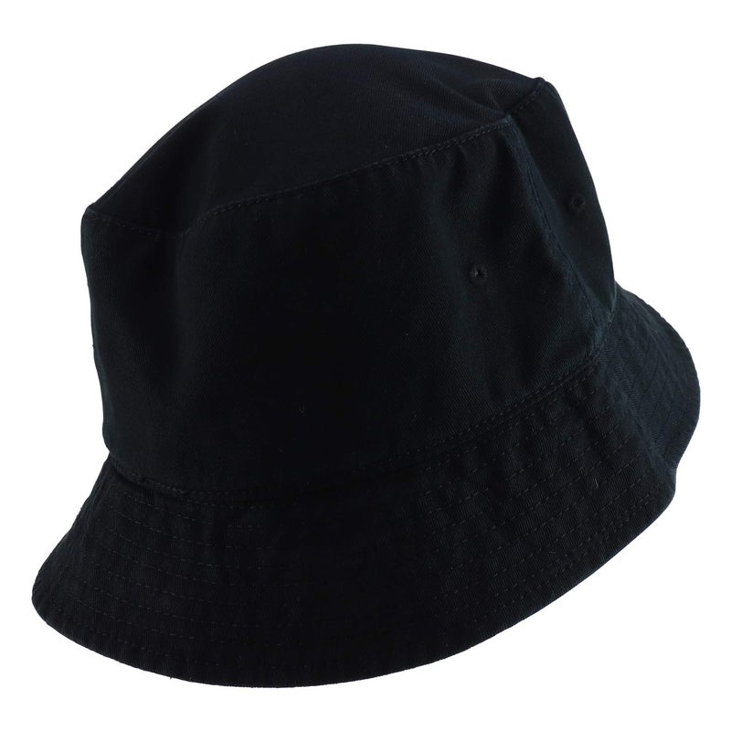 Armycrew Oversized Big Size Men's Cotton Bucket Hat - Black - 2XL-3XL - Image 4